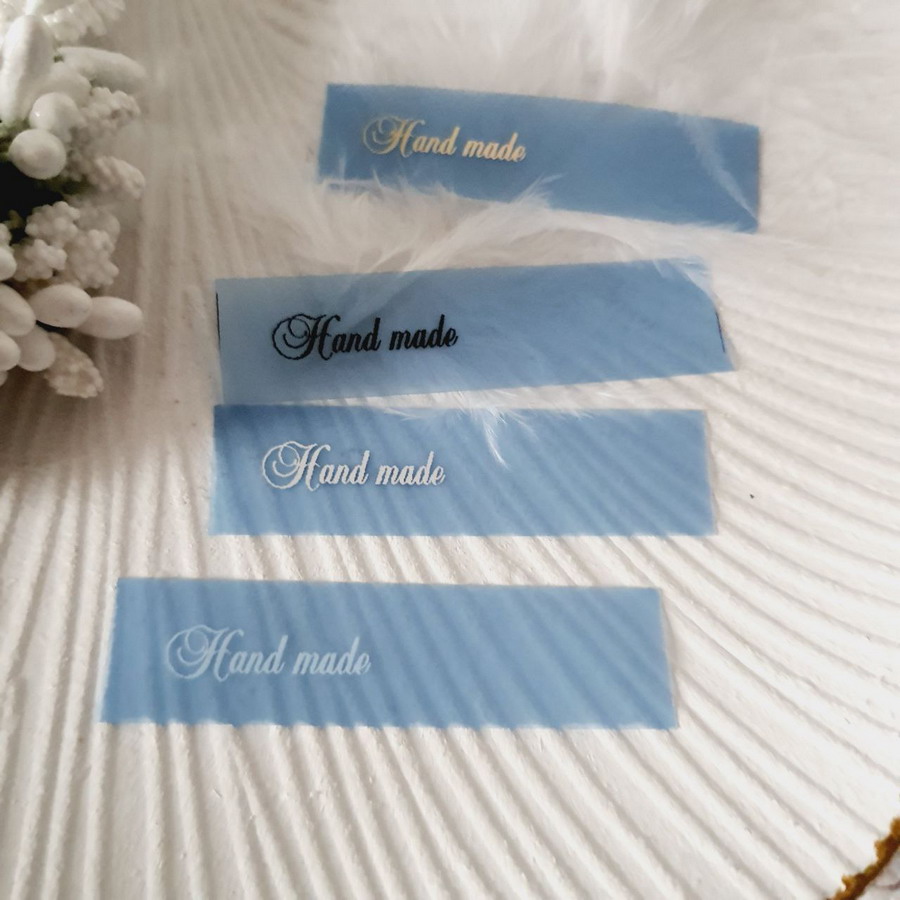 Sew-on tags «Hand Made» with the possibility of choosing the color of silicone. SLpr_003