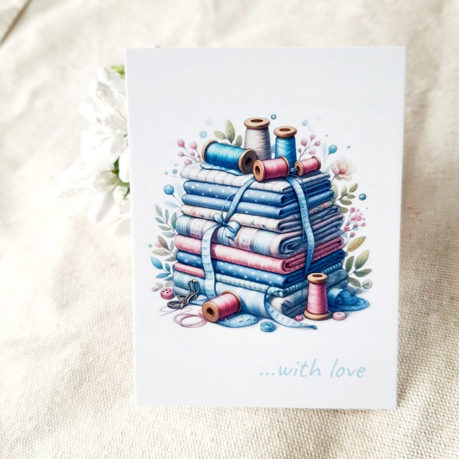 Листівки «...with love» для прикраси швейних виробів BK3SH_SH012