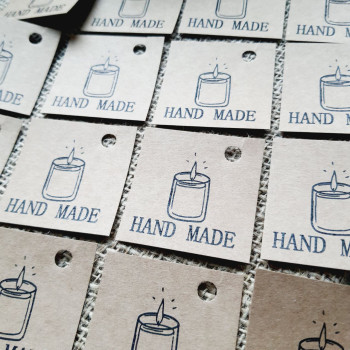 Бірки «Handmade» на вибір крафт або матовий картон K_550103