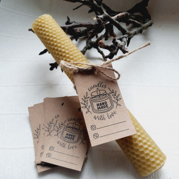 Бірки з написом «Hand Made candles with love» K_5900100