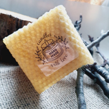 Наклейки квадратные 4x4 «Hand Made candles with love» N1SH124