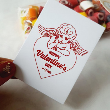 Открытки «Happy Valentine's Day» с ангелочком VD_0006