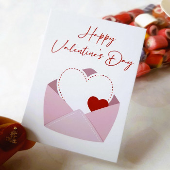 Открытки с сердечком и надписью «Happy Valentine's Day» VD_0017