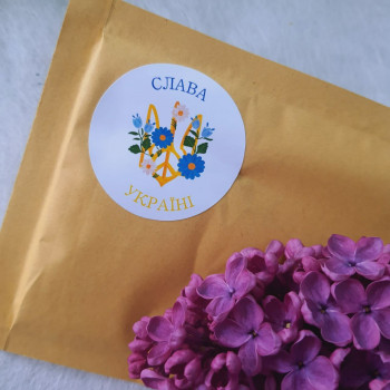 Наклейки белые «Слава Україні» UA_n009