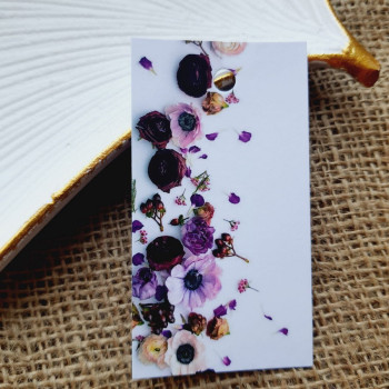 Cardboard tags with flowers 5x9 BHB_012