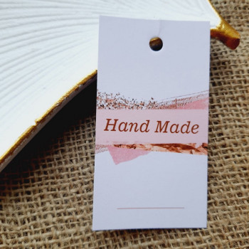 Картонные бирки 5x9 «Hand made» BHM_003