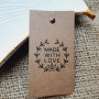 Картонная бирка «made with love» для украшения упаковки BHM_013