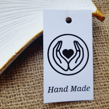 Картонная бирка «Hand made» 5x9 BHM_015