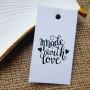 Картонні бірки «made with love» 5x9 для прикраси подарунків та товарів BHM_016