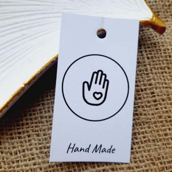 Картонные бирки «Hand made» с любовью в руках BHM_018