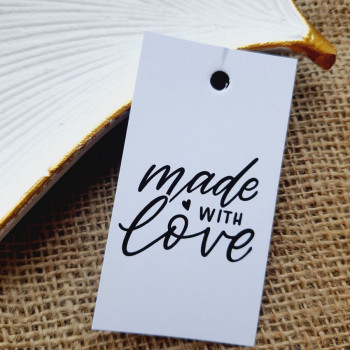 Картонная бирка 5x9 «made with love» BHM_024