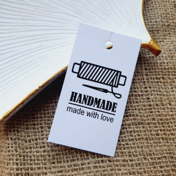 Картонные бирки «Handmade. Made with love» BSH_012