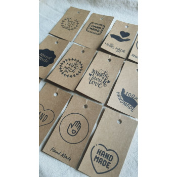 Set of tags for Handmade products. Material to choose from: matte or craft cardboard. BHM_mix2