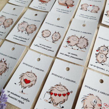 Set of tags for Handmade with charming characters BZL_mix1