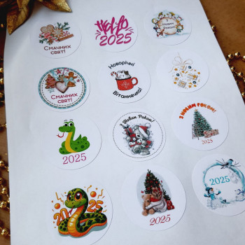 Set of stickers with bright pictures for New Year's greetings NKL_mix25_5