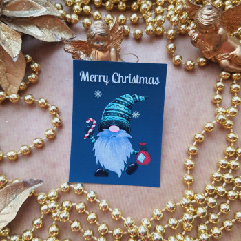 Міні-листівка «Merry Cristmas» 6x8 см OTK_74