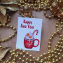 Міні-листівка розміром 6x8 см «Happy New Year!» OTK_77