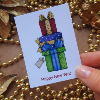 Открытка «Happy New Year» 6x8 OTK_120