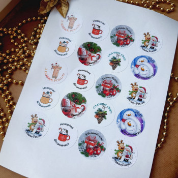Set of stickers for New Year NKL_mix25_2