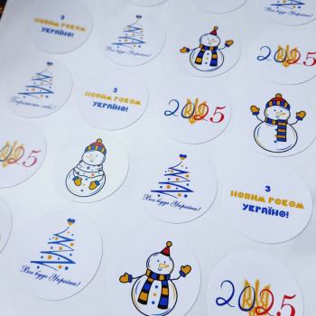 Set of New Year stickers in patriotic style NKL_mix25_3