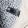 Graphite Silicone Tags with Screws 1.5 cm