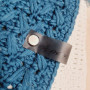 Graphite Silicone Tags with Screws 1.5 cm