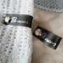Graphite Silicone Tags with Screws 1.5 cm