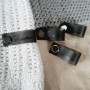 Graphite Silicone Tags with Screws 1.5 cm