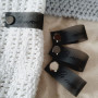 Graphite Silicone Tags with Screws 1.5 cm