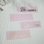 Pink Sew-on Silicone Tags 1.5 cm