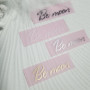 Pink Sew-on Silicone Tags 1.5 cm