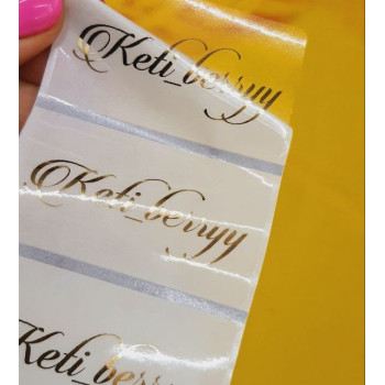 Transparent stickers with your logo 3x5 cm