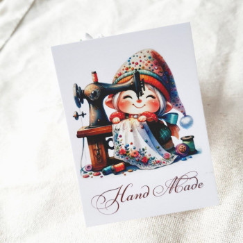Открытка с надписью «Hand Made» 6x8 BK3SH_SH017