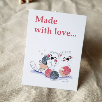 Открытки «Made with love…» с котятами BK3SH_VZ011