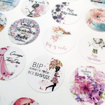 Set of stickers with wishes for girls MixNkl_W