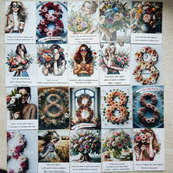 Set of postcards for March 8 Mix_W08