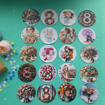 Set of stickers for March 8 Mix_W08_n