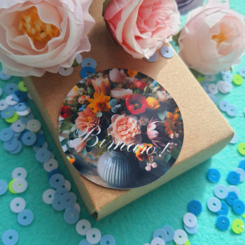 Stickers «Вітаю!» diameter 4сm for packaging gifts and goods NKVB_014