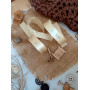 Beige satin tags 2cm