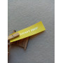 Yellow satin tags 2cm