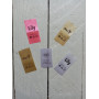 Satin tags for printing composition/care 3cm