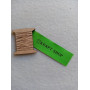 Green satin tags 2cm