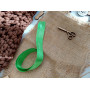 Green satin tags 2cm