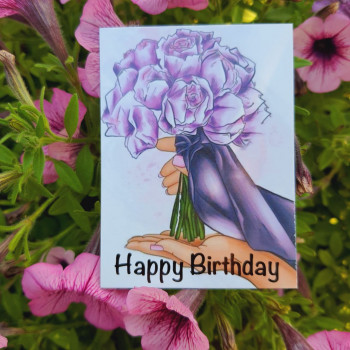 Открытки «Happy Birthday» размер 6x8 BK3SH_FL011