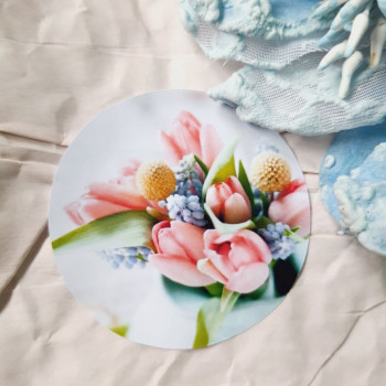 Stickers with a bouquet with tulips NKFL_0014