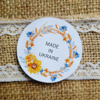 Stickers «Made in Ukraine» diameter 4cm NKRN_00005
