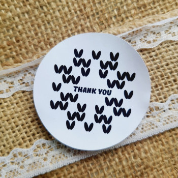Наклейки разноцветные круглые «Thank you» NKRN_00013
