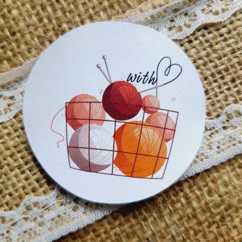 Stickers «With love» with balls of hearts NKRN_00014