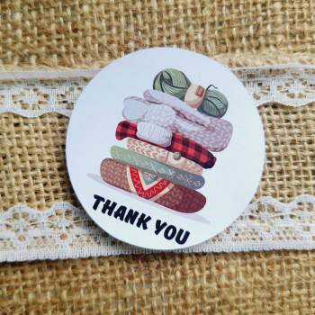 Round stickers 4 cm «Thank you» NKRN_00016