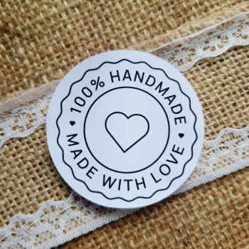 Stickers «100% Handmade. Made with love» NKRN_00017